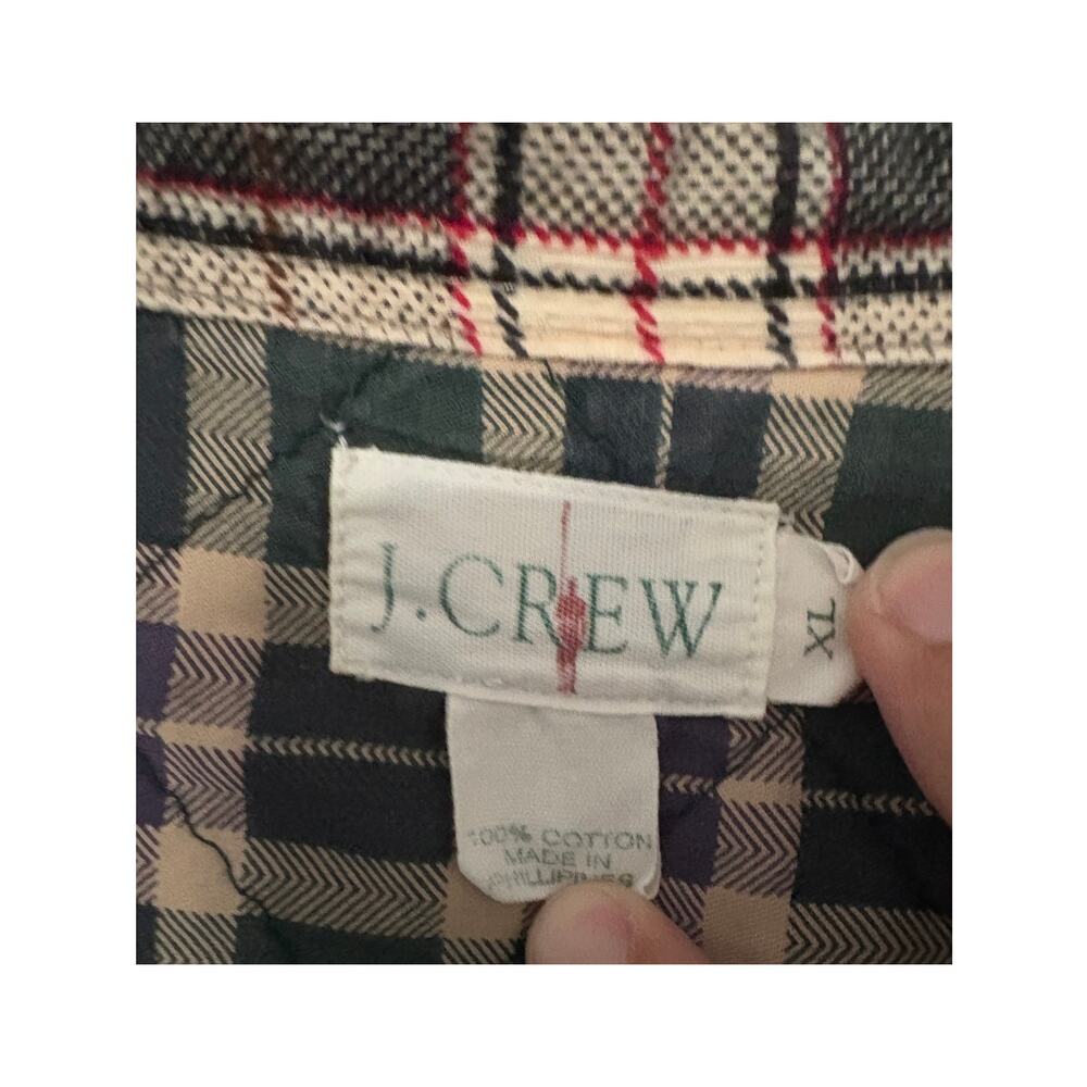 J. Crew Vintage Plaid Corduroy Quilted Cotton Shacket Size XL - Picture 3 of 7
